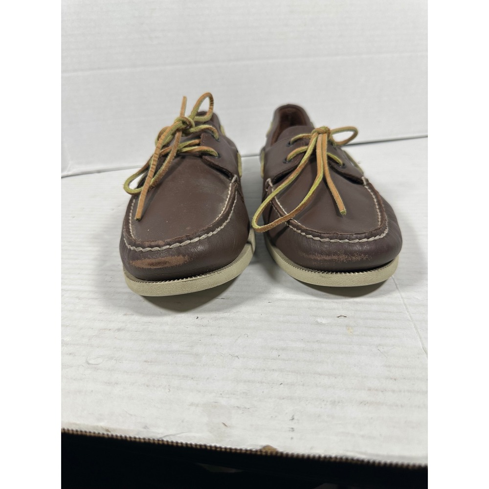 Sperry Top-Sider Mens 14M Brown Leather Authentic Original Boat Shoes 0195115 - Picture 3 of 16